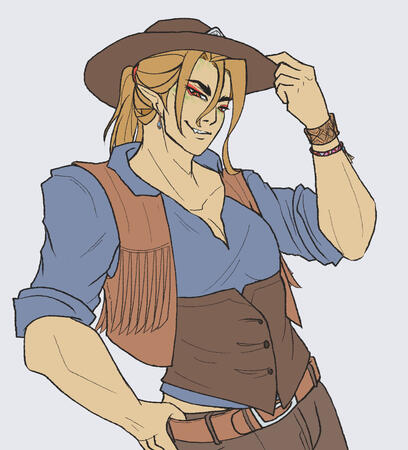 Sloane the Yuan-ti Bounty Hunter (D&D) Made in Clip Studio