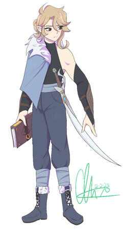 Kalen Vale the Mastermind Rogue | D&D Made in Procreate