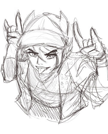 Devil Horns (Me) Made in Procreate