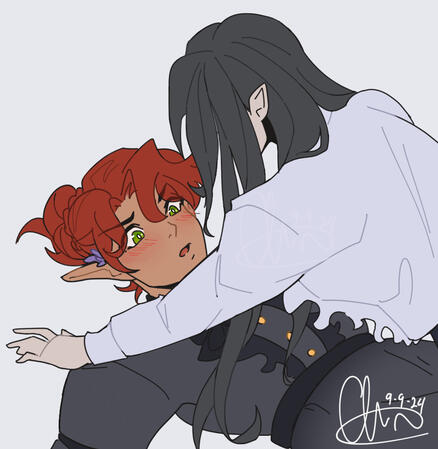 Lada & Christa (D&D, art for friends) - Made in Clip Studio